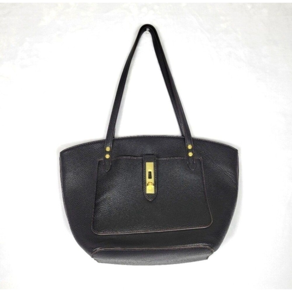 VINTAGE Liz Claiborne Black Shoulder Bag Y2K Style Faux Leather Purse GUC